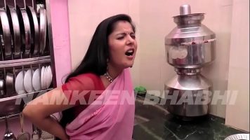 Desi Bhabhi Sex In Kitchen Wearing Pink Saree