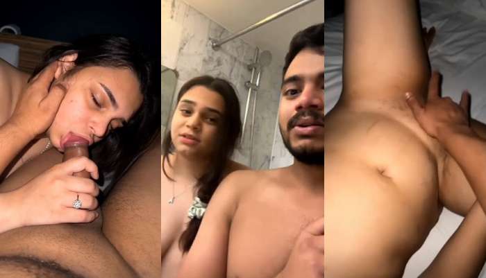 Fsiblog Extremely Sexy Horny Babe Giving Deepthroat Blowjob Wet Pussy Fingered by Boyfriend in Oyo full videos